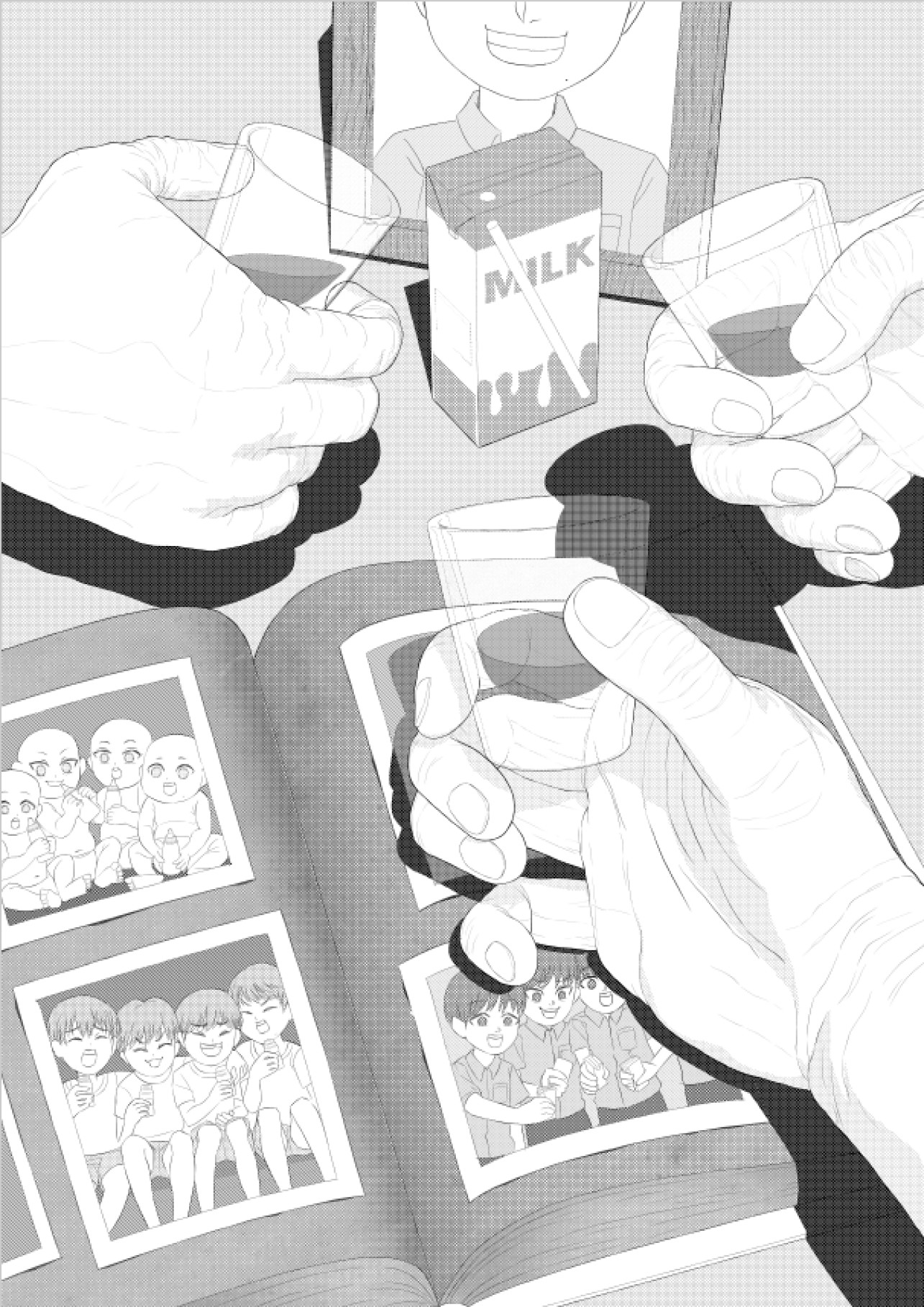 4人の乾杯