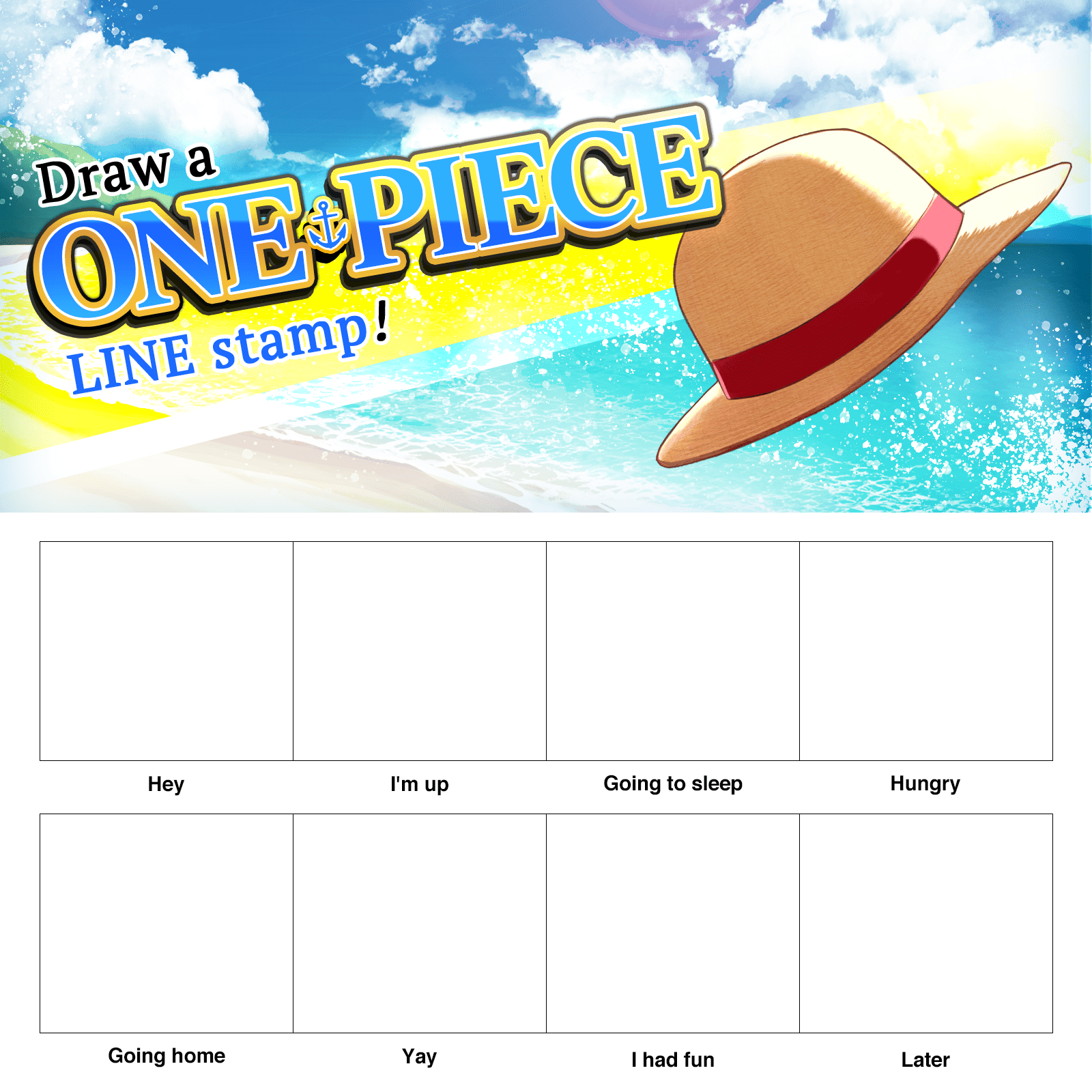 Let s Make A ONE PIECE LINE Stamp ART Street Social Networking Site
